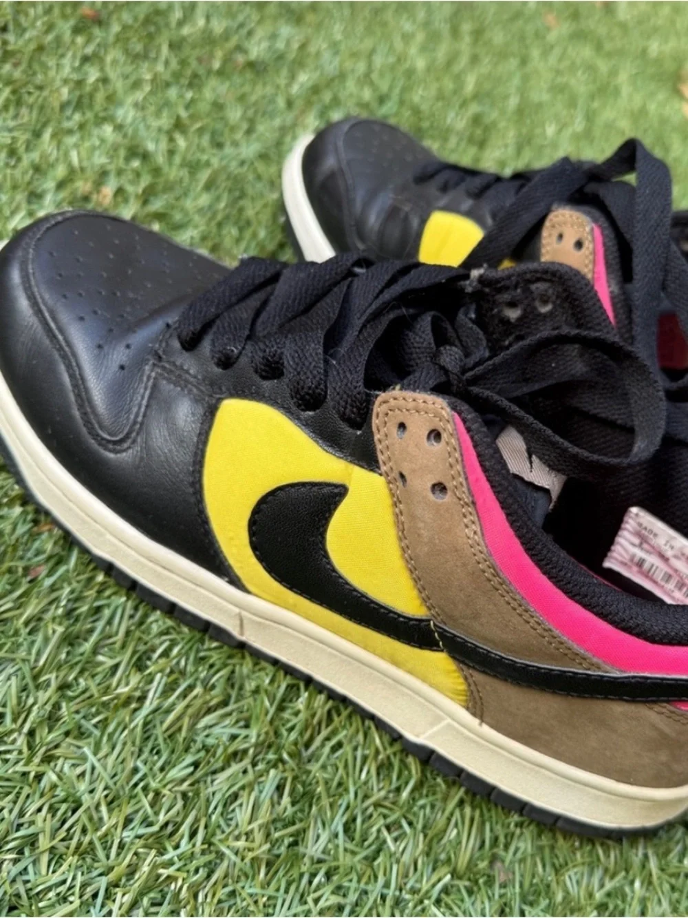 Nike Dunk Low Black Walnut Ozone Pink Yellow Women’s Size 8 Vintage 2007